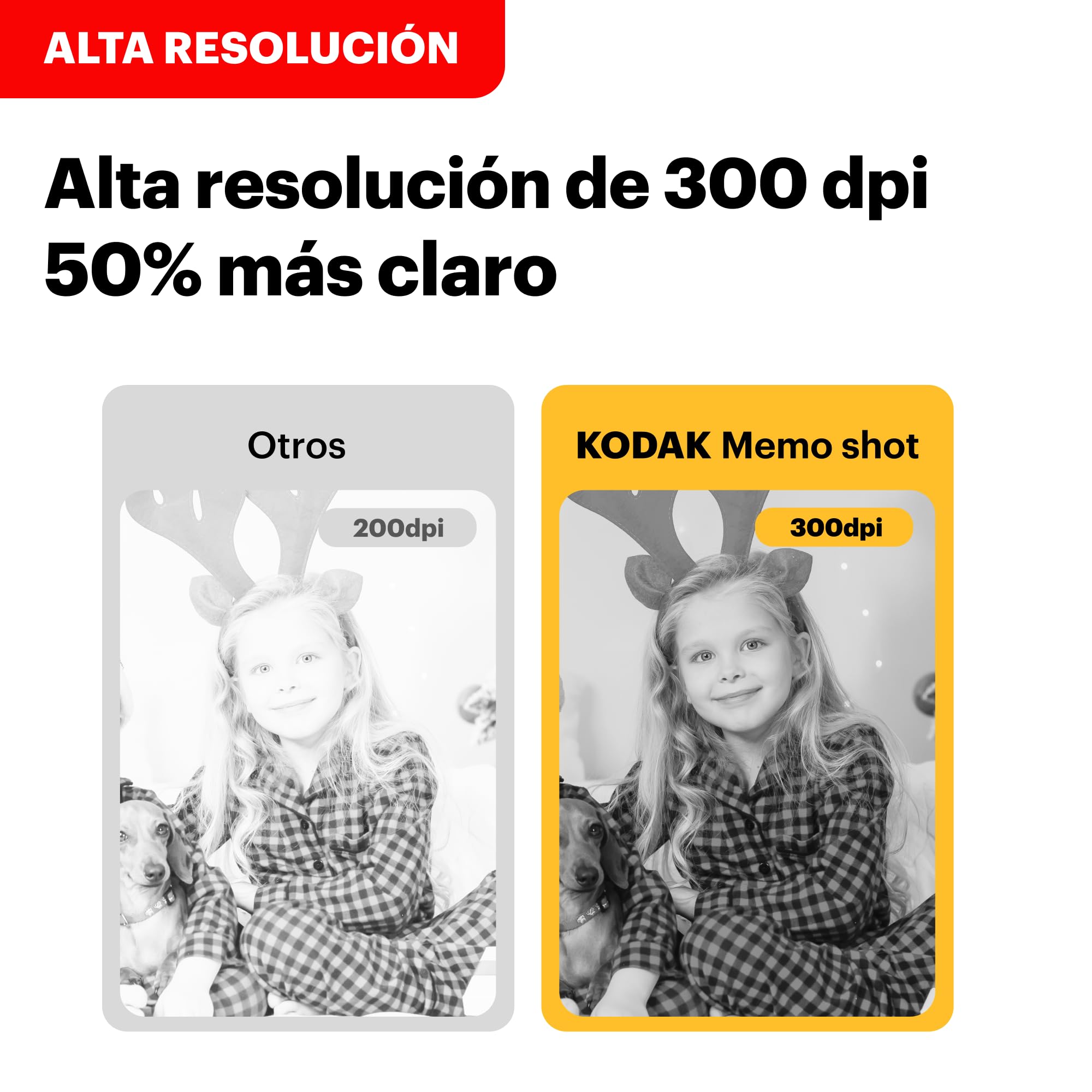 Kodak Memo Shot ERA MS100 Bundle - Imprimante Photo Autocollante + 9 Cartouches - Impression 2.7x1.8, Bluetooth, Compatible iOS/Android, Impression en 25s, Appli Kodak Memo Incluse - Jaune