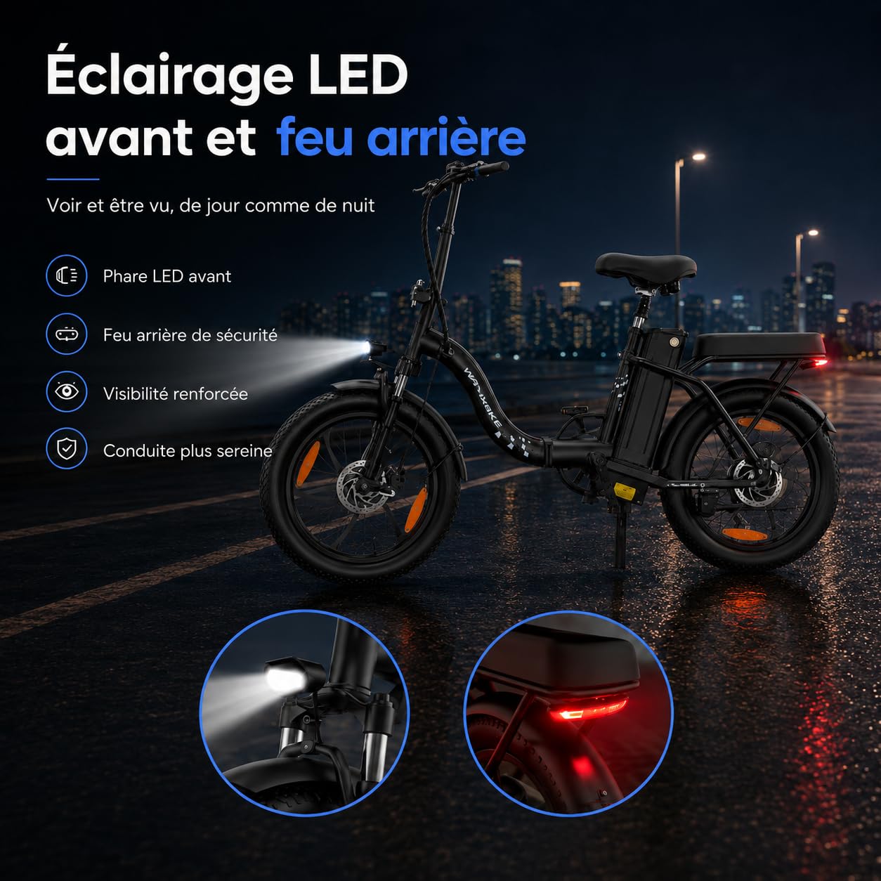 Bici Elettrica Pieghevole ，250W E-Bike da 48V 16AH 80-100KM biciclette pieghevoli elettriche，per adulti Bicicletta Elettrica con Ammortizzatore e Cambio 7 Velocità per Uomo Donna