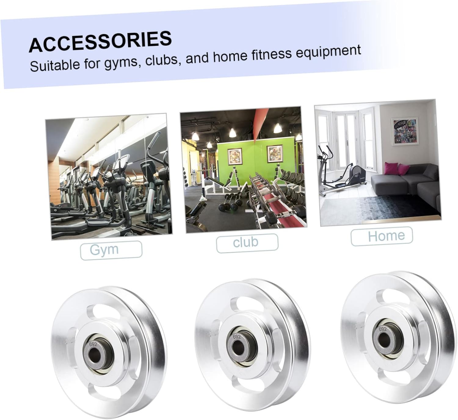 BESPORTBLE 2pcs Aluminum Alloy Pulley Exercise Accessories Universal Bearing Pulley Wheel Weight Pulley Universal