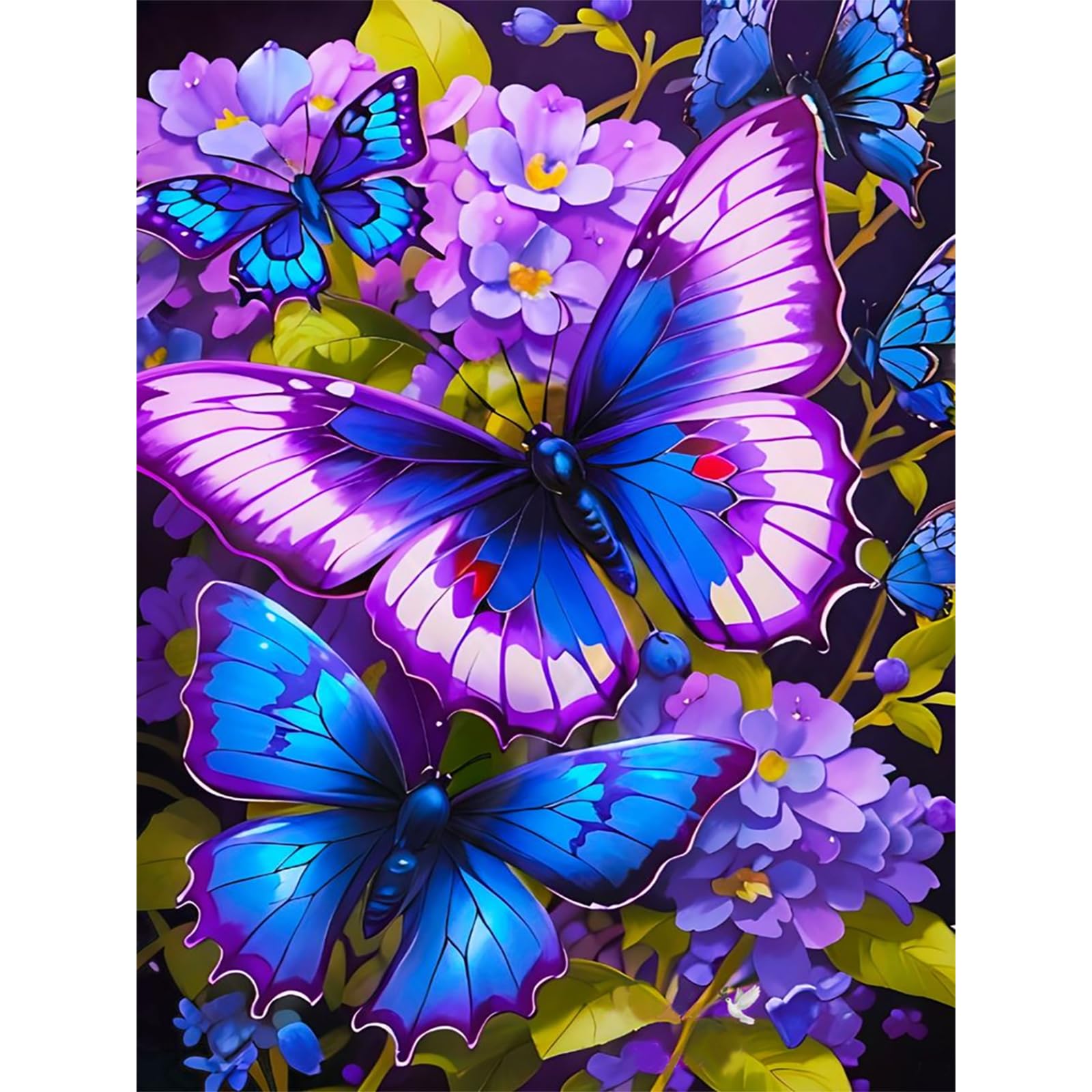5D Diamond Painting vlinder, diamond painting voor volwassenen, bloem