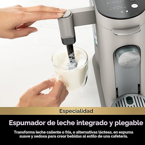 Miniatura 4 de Ninja Pod & Grounds - Cafetera especial de una sola porción, compatible con cápsulas K-Cup, prepara molidos, diseño compacto, espumador de leche