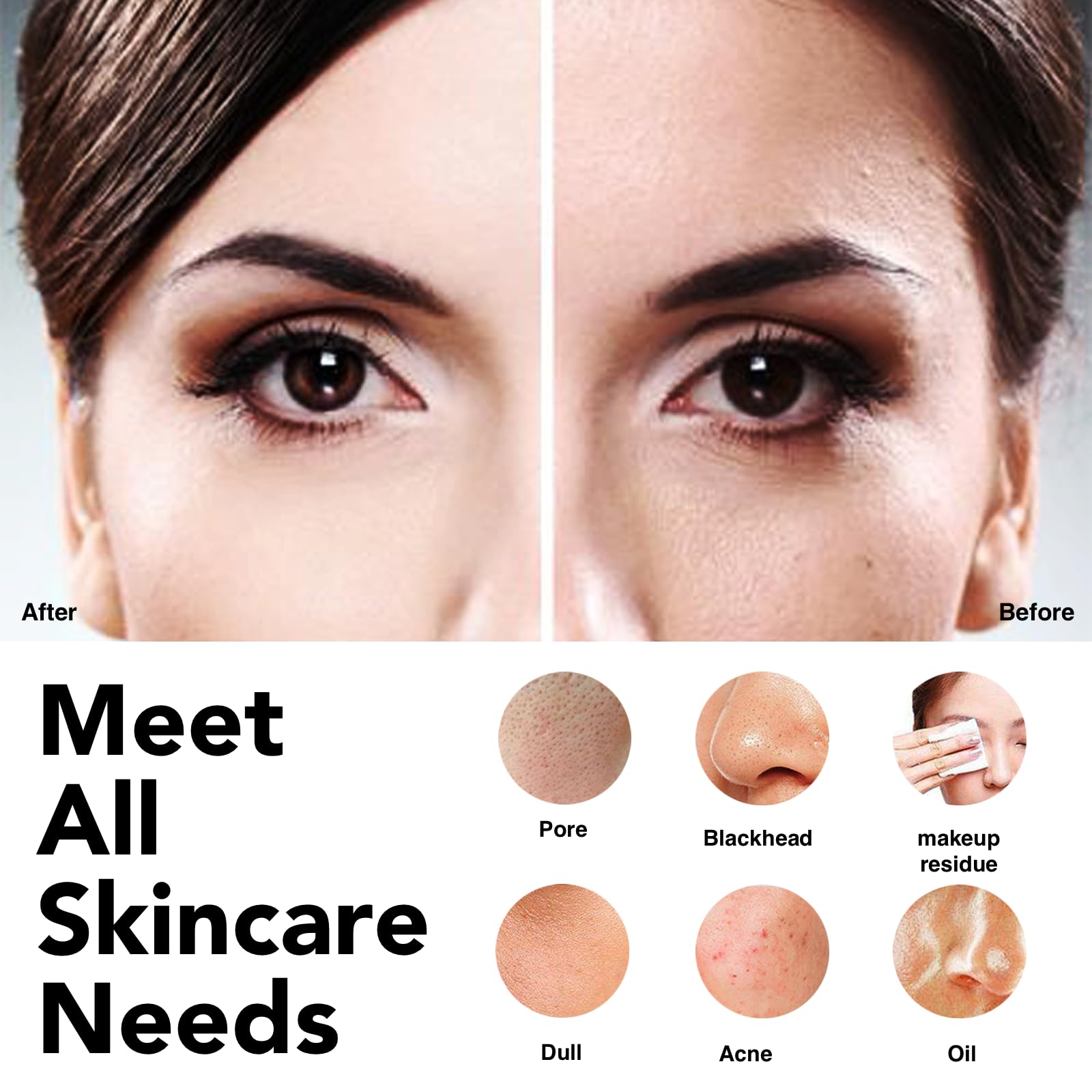 NågraCoola CLIE Facial Cleansing Brush, Waterproof and Rechargeable Face Scrub Brush for Men & Women, Cleansing, Exfoliating and Massaging, Electric Face Scrubber - Blue