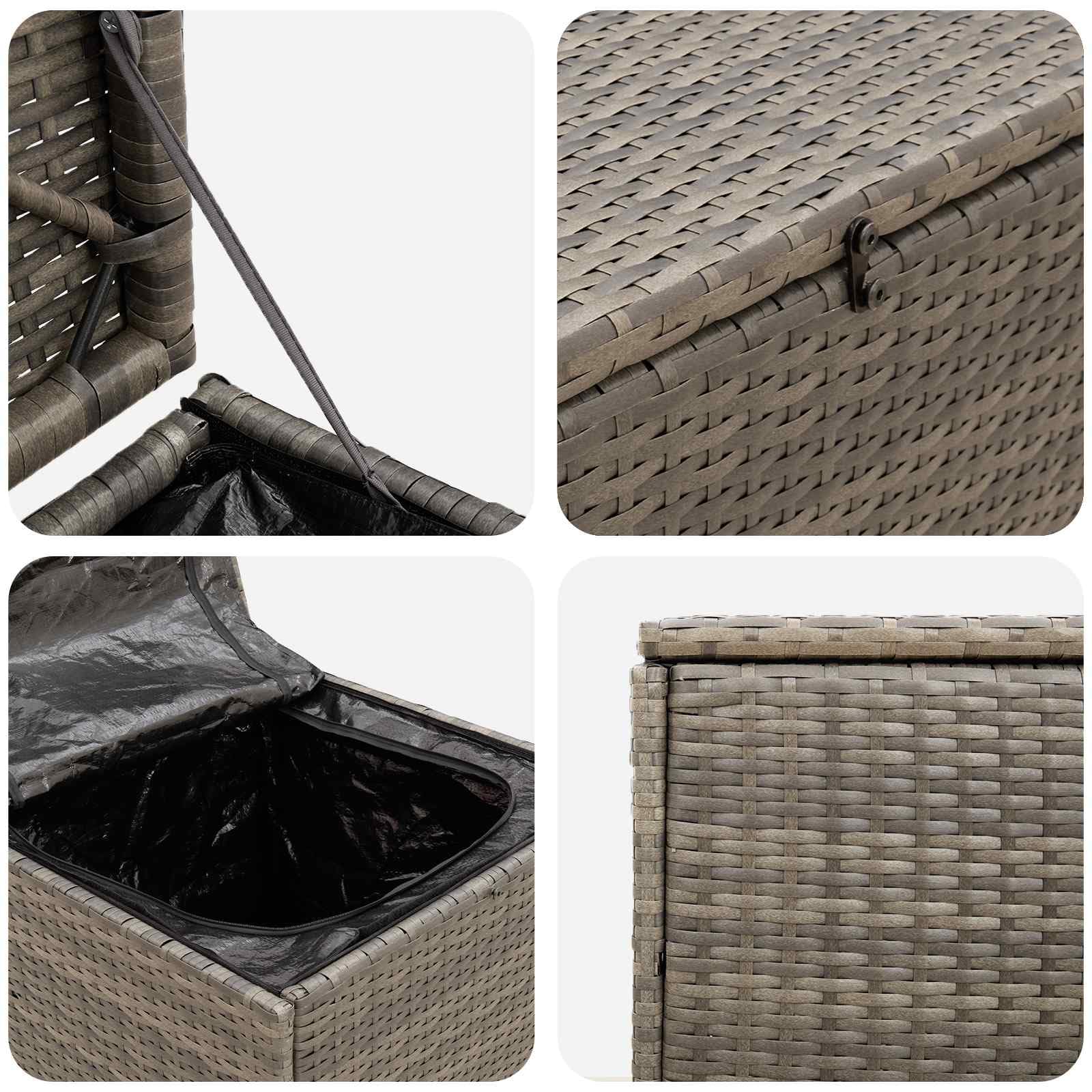 vidaXL Boîte à coussins 55 x 55 x 69 cm acier