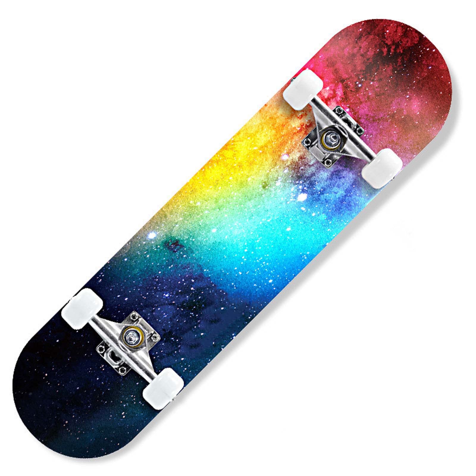 Skateboards with Colorful Flashing Wheels for Beginners Kids Teens 31 x 8 Inch Complete Standard Skate Boards 7