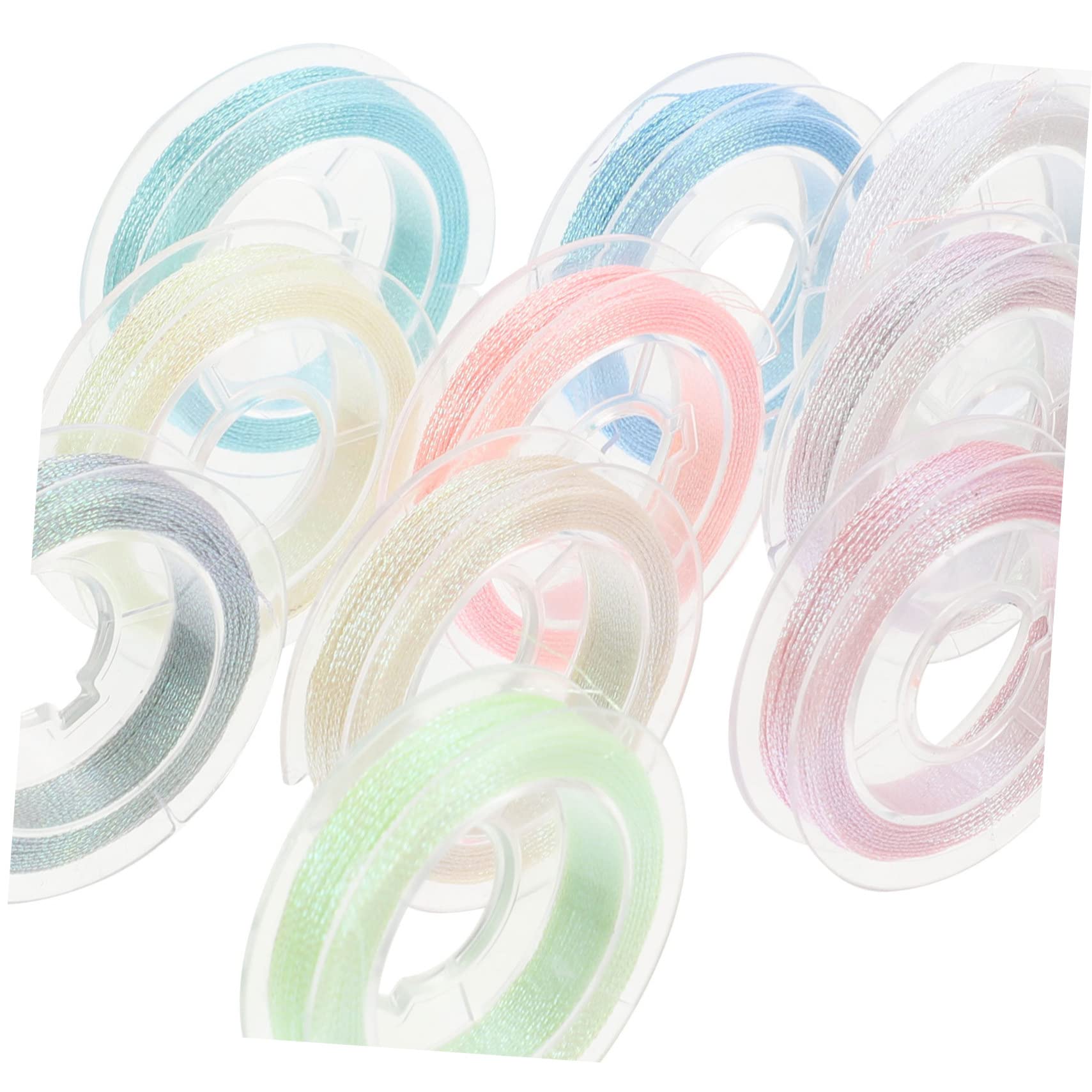 SHINEOFI 36 Rollos Luz de noche máquinas de bordar hilos de colores metalizados embroidery kit embroidery thread hilos de coser para manualidades hilos de coser prácticos hilo de poliester