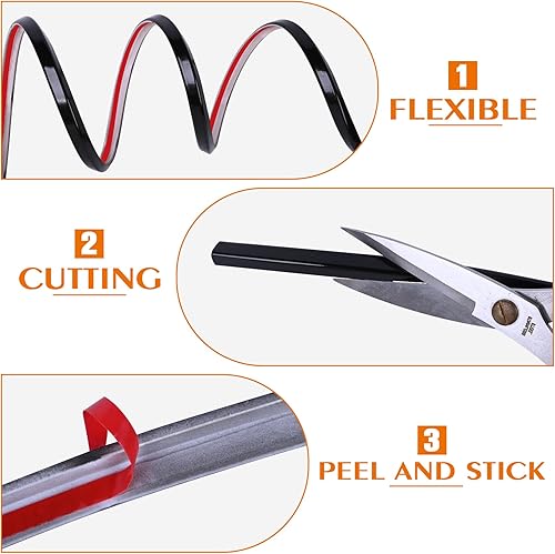 Miniatura 3 de Azulejos en forma de L de 20 pies para despegar y pegar, moldura de vinilo para bordes exteriores para baño, azulejos en muro, ducha, bordes de