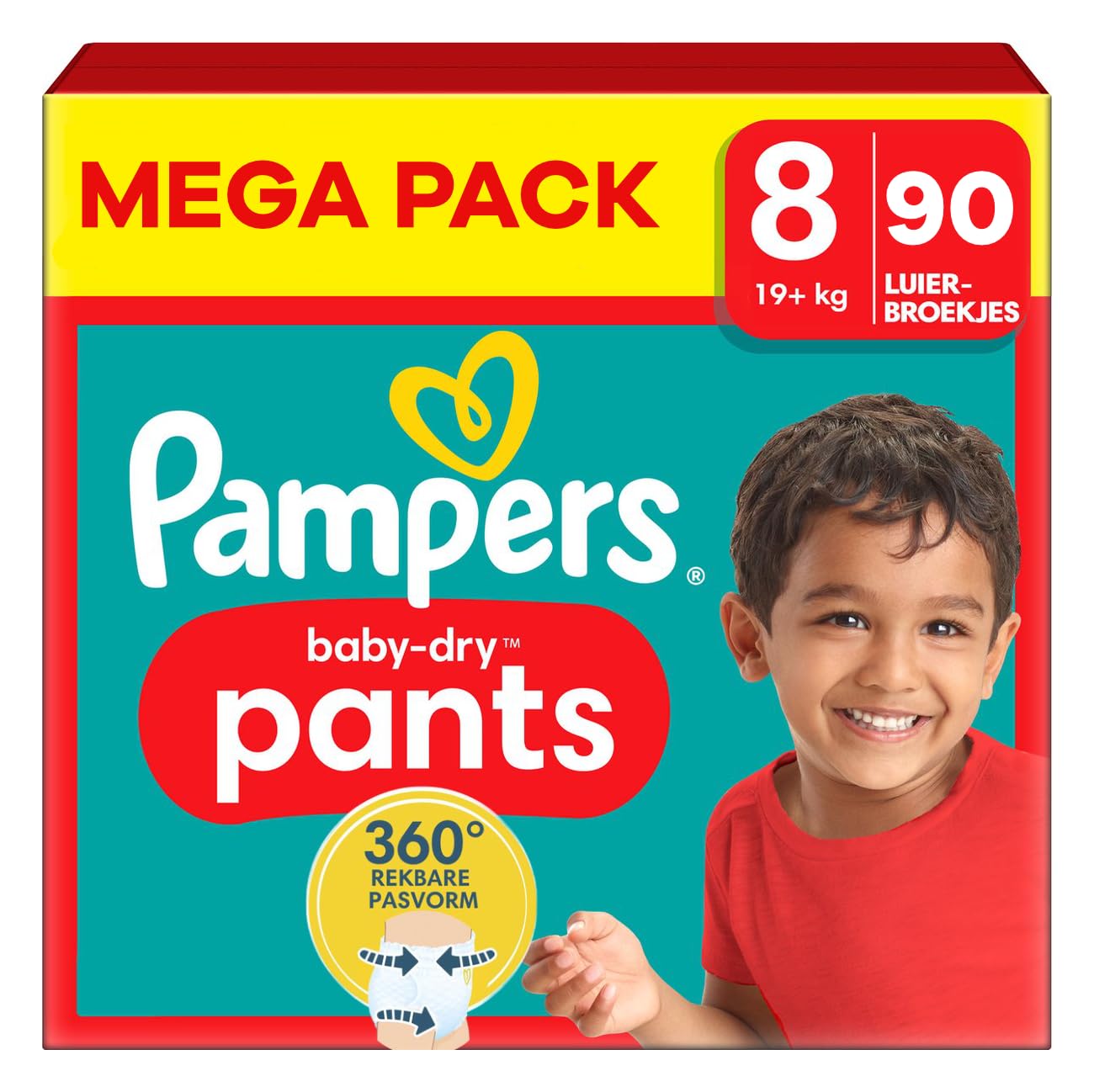 Pampers - Baby Dry Pants - Size 8 - Mega Pack - 90 nappy pants