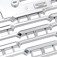 Vista 3 de KUAFU Parrilla Delantera Compatible con GMC Yukon/Yukon XL 2015-2020 Protector de Parachoques Ensamble de Parrilla Plástico ABS Cromo Plateado