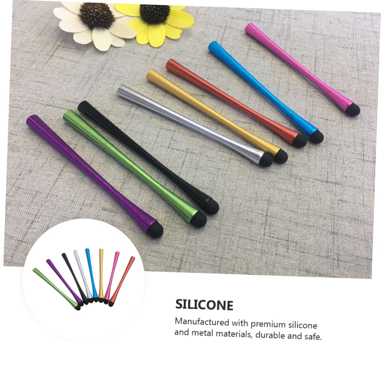 Artibetter Pz piccolo stilo in pennino capacitivo pennini touch screen stilo per telefoni cellulari mini computer portatile supporto per computer portatile stilo unico