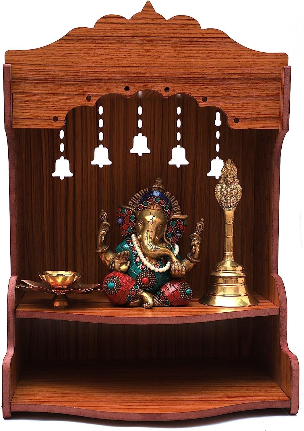 Export Store Wooden Handmade Foldable Wall Hanging Temple for Home and Office | Pooja Stand for Home | Pooja Mandir