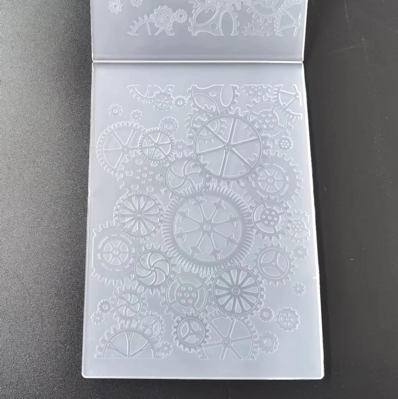WooYangFun 3D Gear Embossing Folder for Card Making Floral DIY Plastic Scrapbooking Photo Album Card Paper DIY Craft Decoration Template Mold