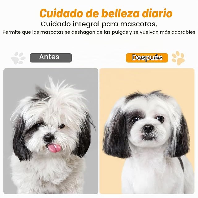 Foto 5 de 7 de Skythrive Peine Antipulgas para Perros y Gatos con Mango Ergonómico, Diseño de Dientes Finos