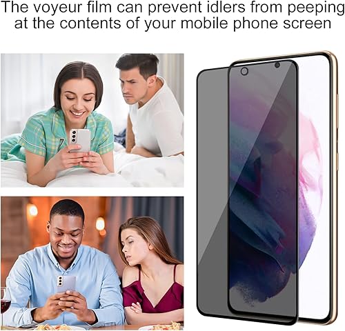 Miniatura 3 de Paquete de 2 protectores de pantalla de privacidad para Samsung Galaxy S21 PlusS21+ 5G de 6.7 pulgadas vidrio templado antiespía, Ultra HD,