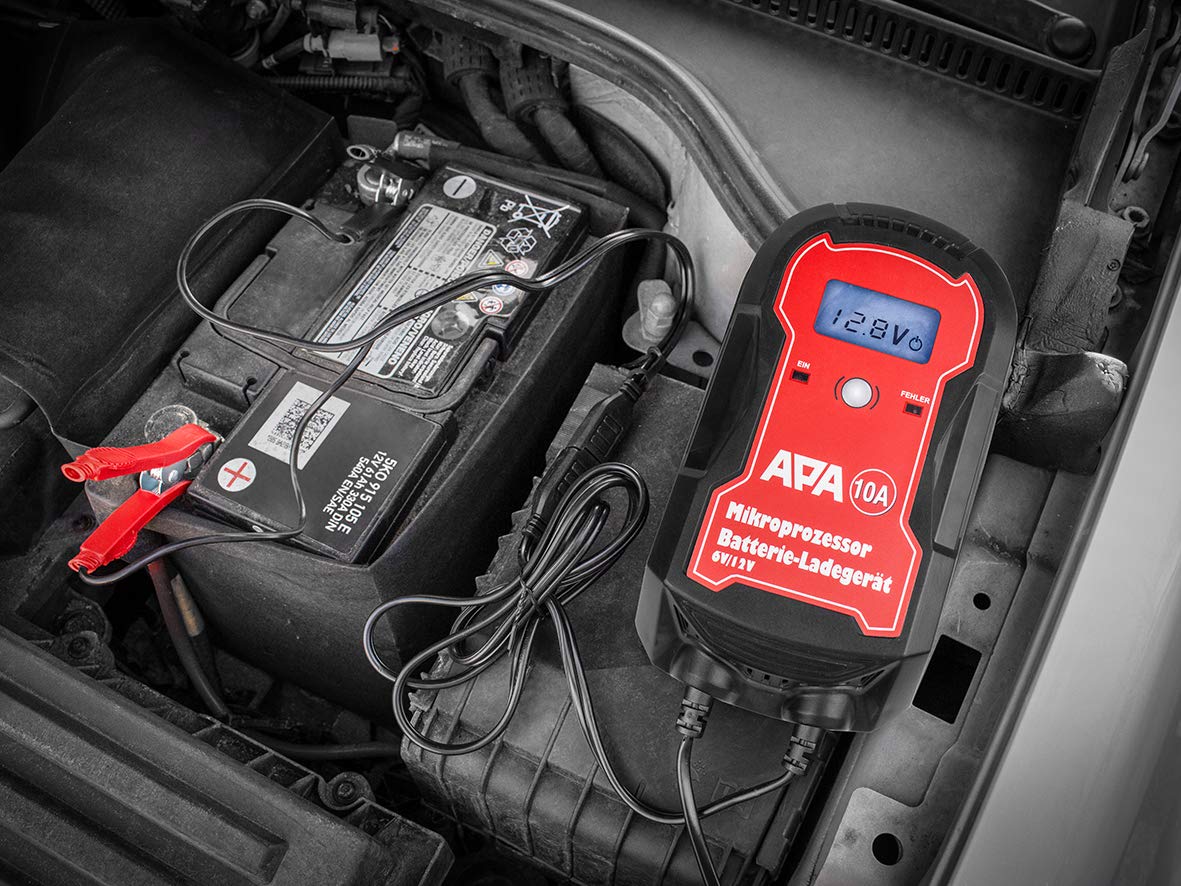 APA 16622 Mikroprozessor Batterie-Ladegerät, für Auto-Batterie, 6/12 V, 10 A