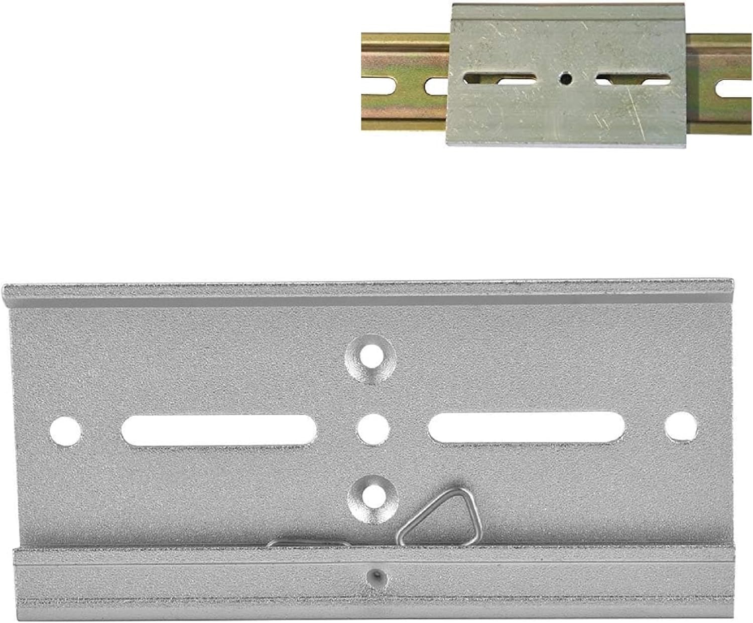 Klips mocowany na szynie DIN - 35 mm aluminiowa szyna DIN mocowanie zacisku zacisk do montażu przekaźnika (#7)