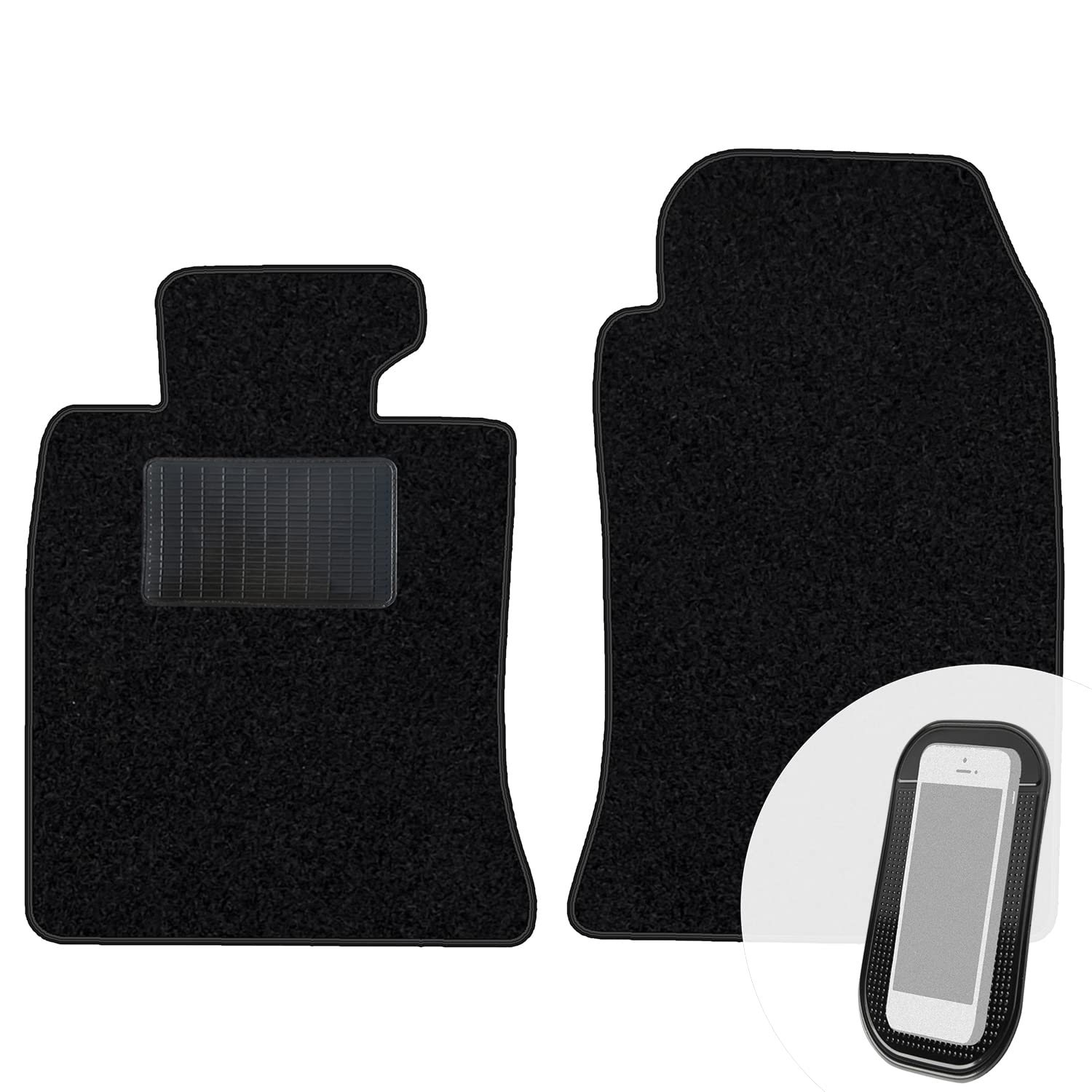 moto-MOLTICO Tapis de sol avant en velours noir pour Ford