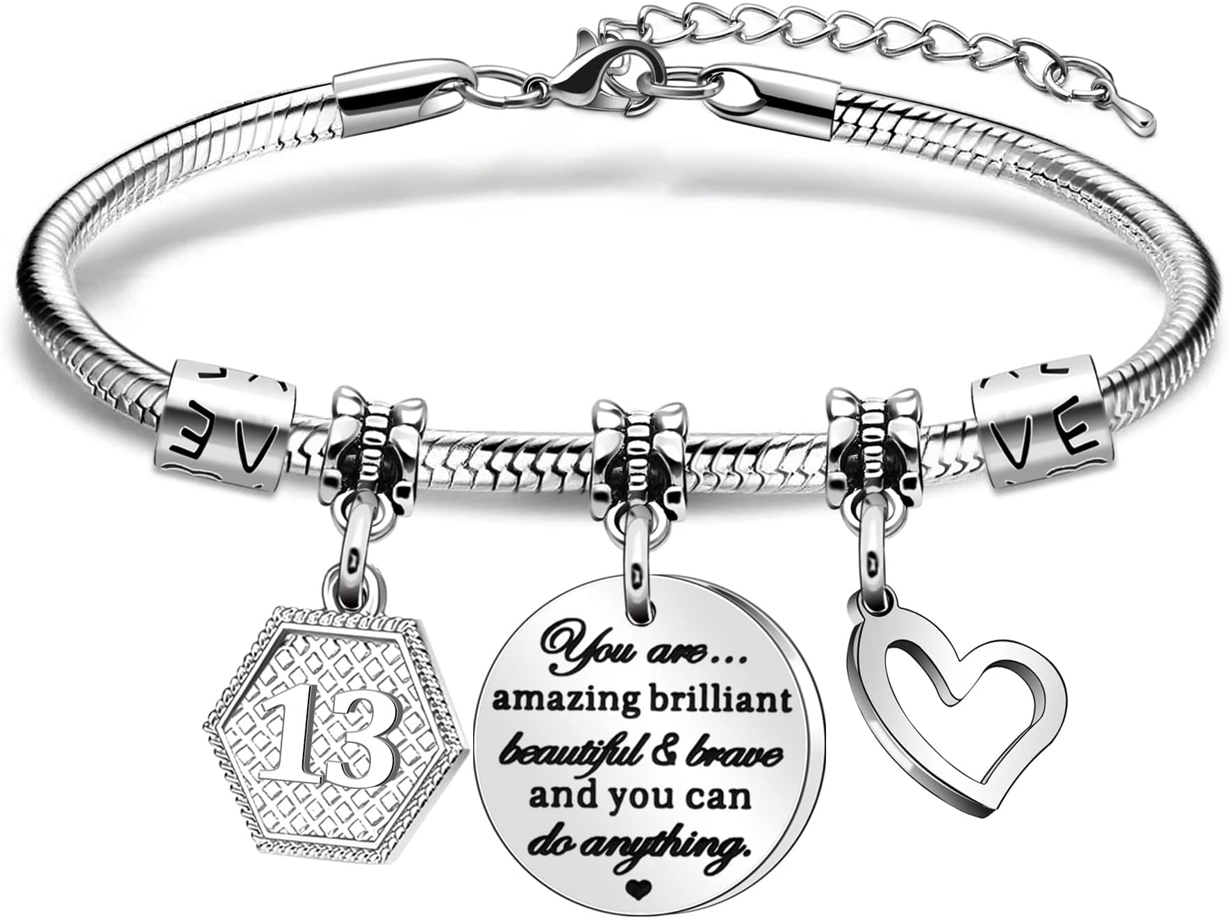 Birthday Gifts for Women & Girls - Charm Bracelet for 10th to 21st Birthdays - Perfect for Daughter, Niece, Sister, Friend & Teen Girls