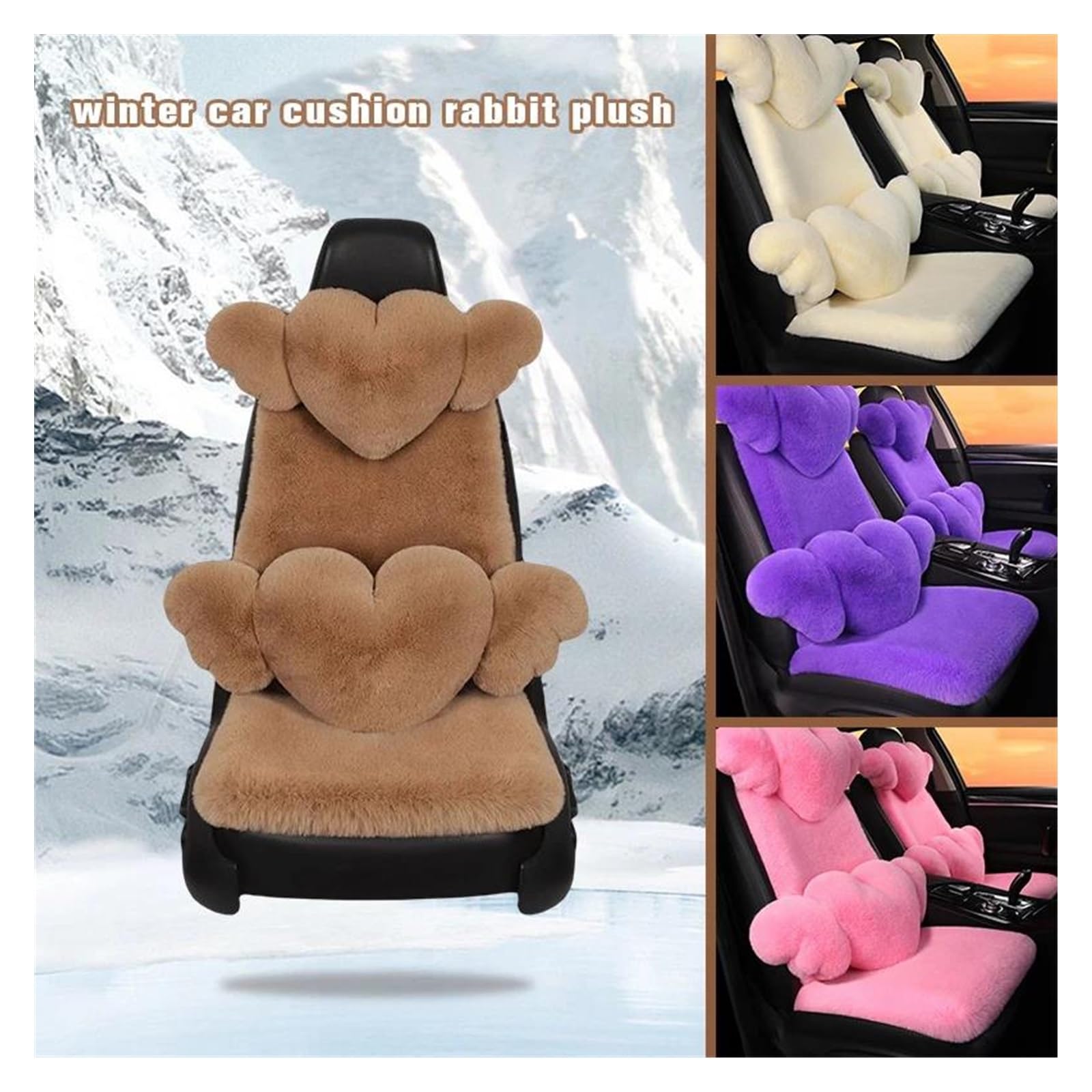 Housses De Siège Auto En Peluche (2 Pièces) - Protections