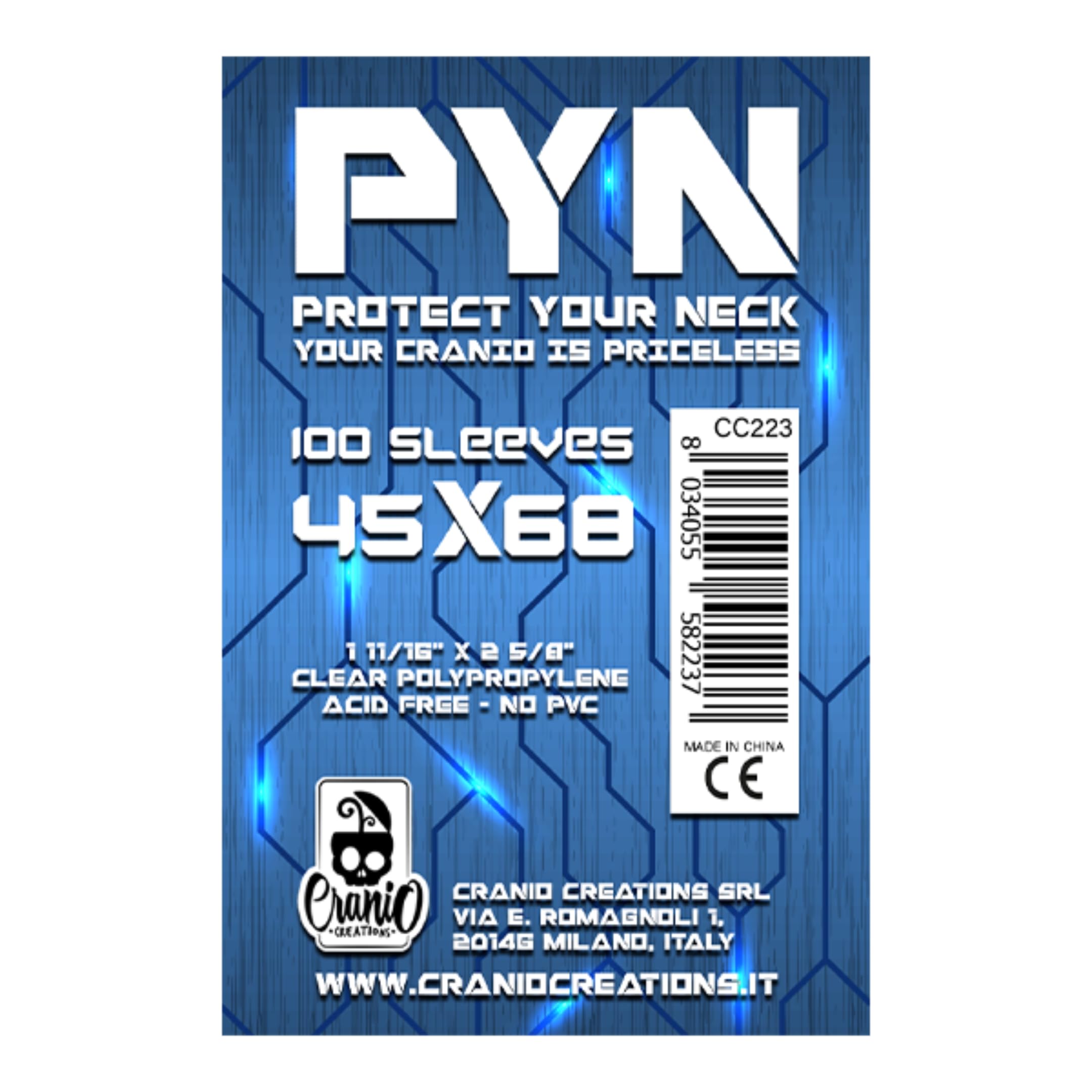 Cranio Creations Claro Cc223 Pyn 100 Sleeves 45X68