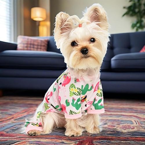 Miniatura 53 de Yikeyo Dog Pajamas for Small Dogs, Soft Thin Pjs Jammies Cat Doggie, Summer Pet Cute Puppy Clothes Outfits Dogs Boy Girl(Donut, L)