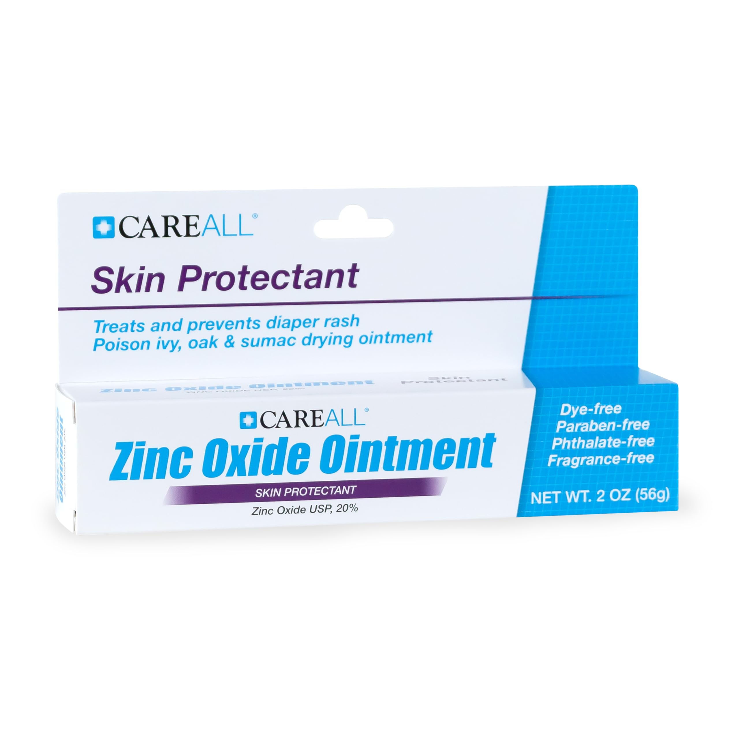 CareAll Zinc Oxide 20% Skin Protectant Barrier Ointment 2 oz, Relieves, Treats and Prevents Minor Skin Irritations due to Diaper Rash. Helps Seal Out Wetness. Protects Chafed Skin. — Amazon image 4