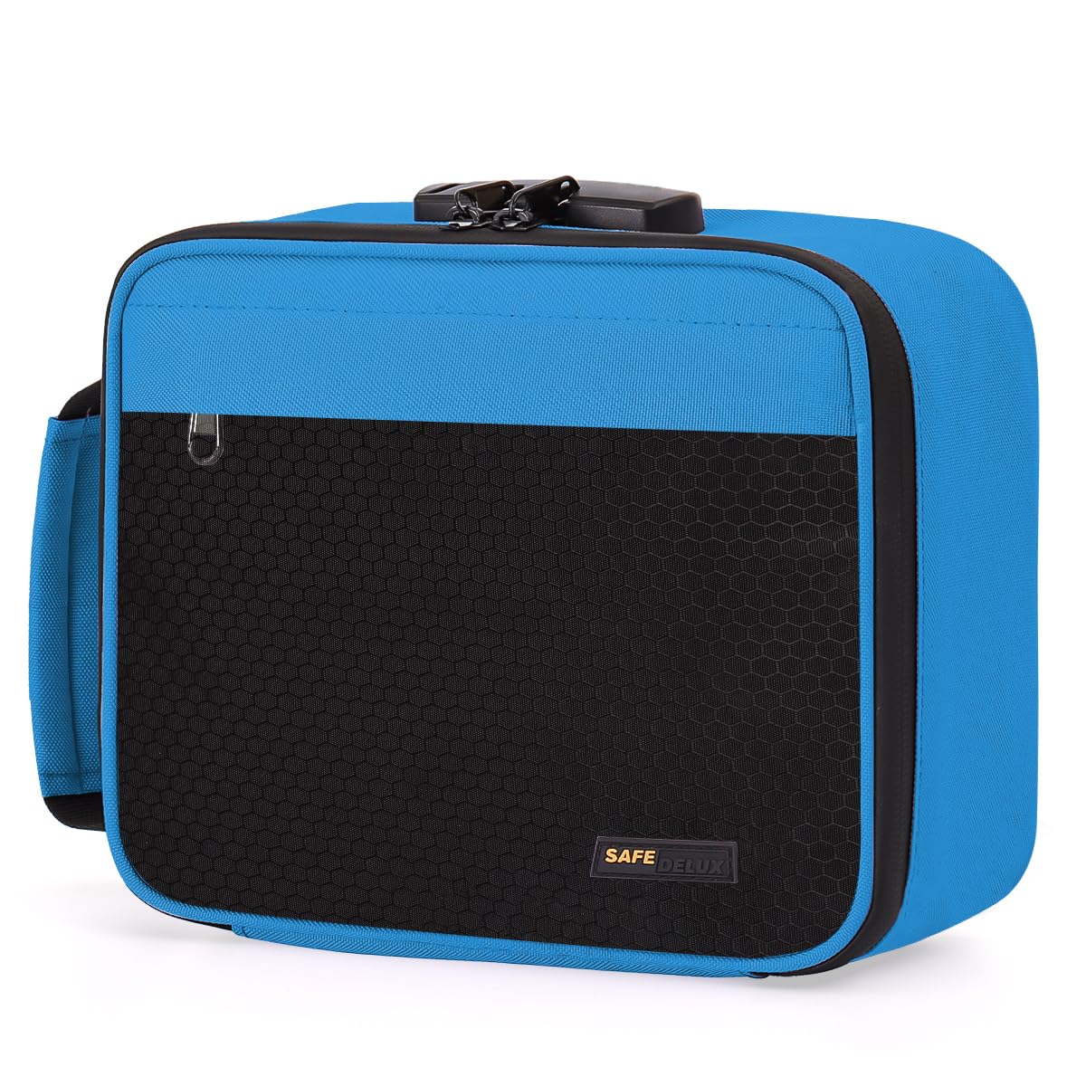 Portable Bag With Combination Lock Storage Convenient Removable Dividers And Waterproof Zipper The Great Choice For Travel (Blue)