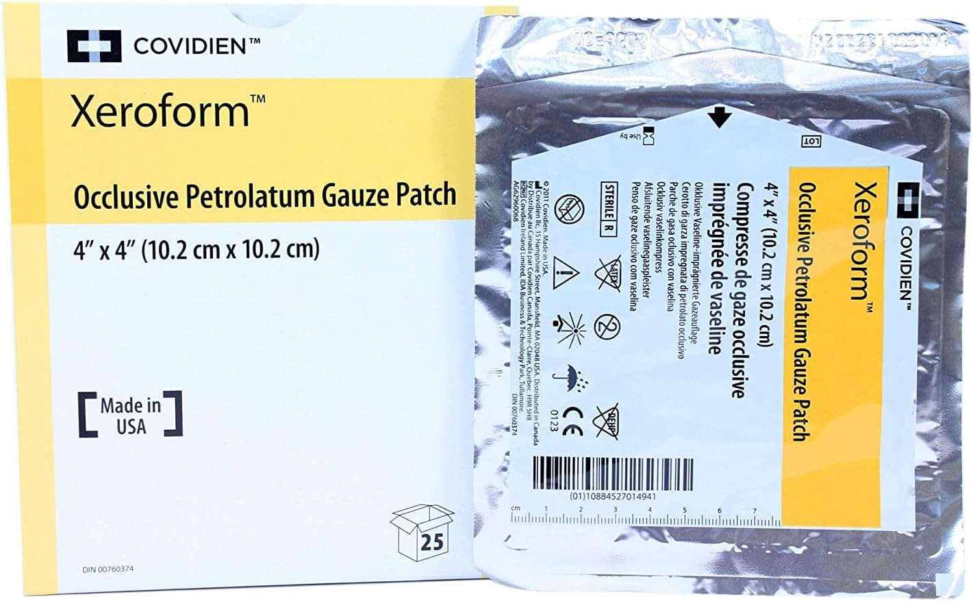 Petrolatum Dressing Patch - 4 X 4 Inches, 25 ea (1 Pack)