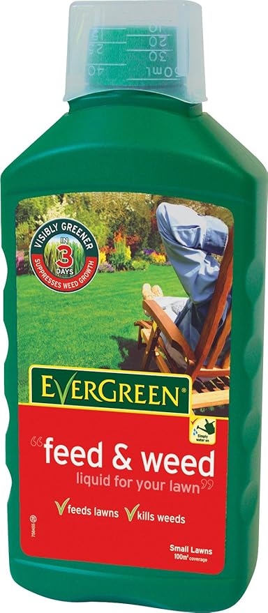 Scotts Miracle Gro Evergreen Feed Weed 100 Sq M Liquid Concentrate Lawn Food And Weedkiller Amazon Co Uk Garden Outdoors