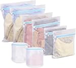 Shoe Washing Machine Bags, 3 Pack Large Mesh Laundry Bags for Sneakers, Gym Shoes, Trainers, with Hidden Zipper and 125 Honeycomb Fabric, 7 x 15 Inch, Washer & Dryer Safe