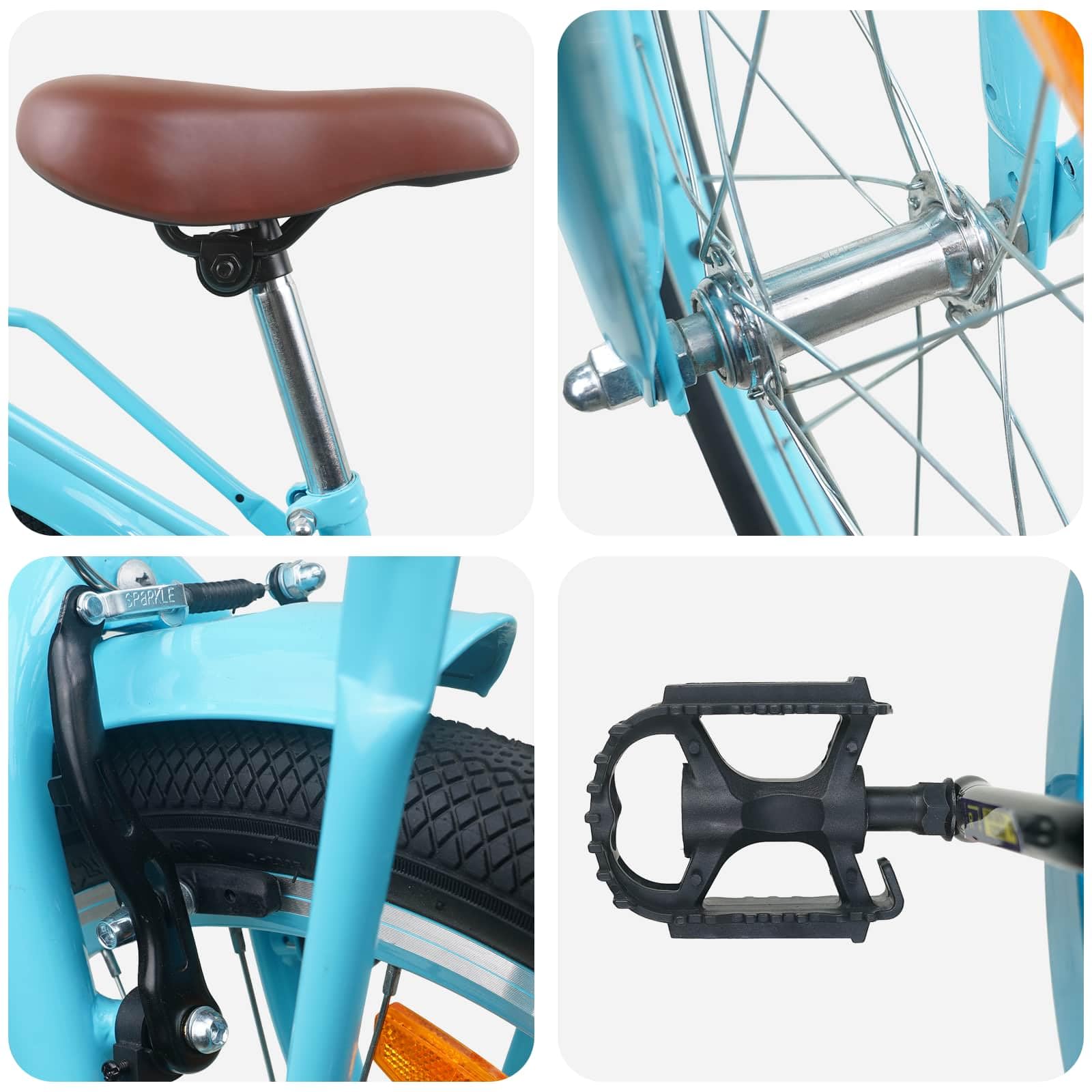 Stahlrahmen Fahrrad 12 Zoll Hellrosa