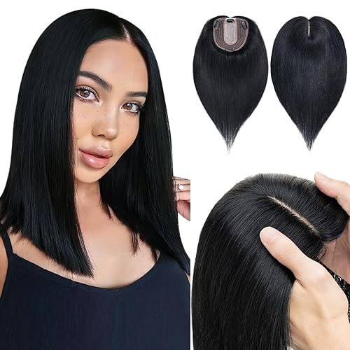 Miniatura 7 de Hairro Extensiones de cabello humano 14 pulgadas Remy con clip para mujer 130 de densidad base de seda pelucas de cabello humano virgen para