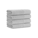 Anatolia Turkish Hand Towels - Pack of 4-100% Ring Spun Cotton, Soft Plush Absorbent, 600 GSM Low Twist Weave, Premium Towel for Hotel, Spa, Bathroom, 18 x 32 in, Smoke Grey