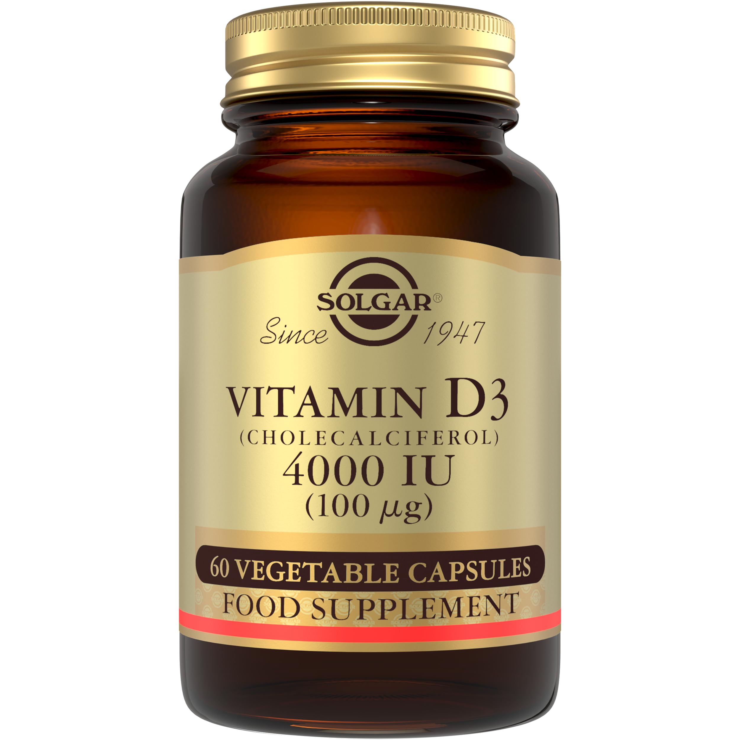 Solgar Vitamin D3 (Cholecalciferol) 4000 Iu (100 Âµg) Vegetable Capsules - Pack Of 60