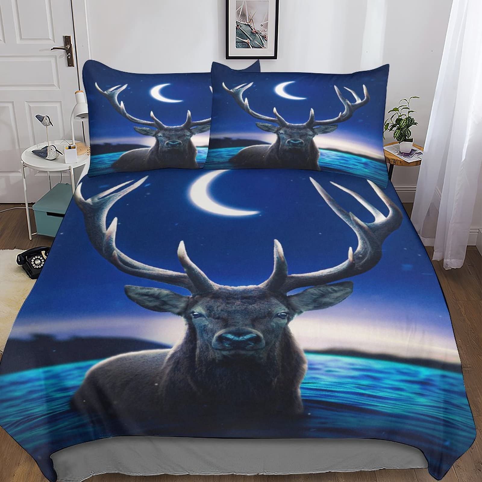 Parure de lit Noël Wapiti 3D pour transformer la chambre des enfants et des adultes
