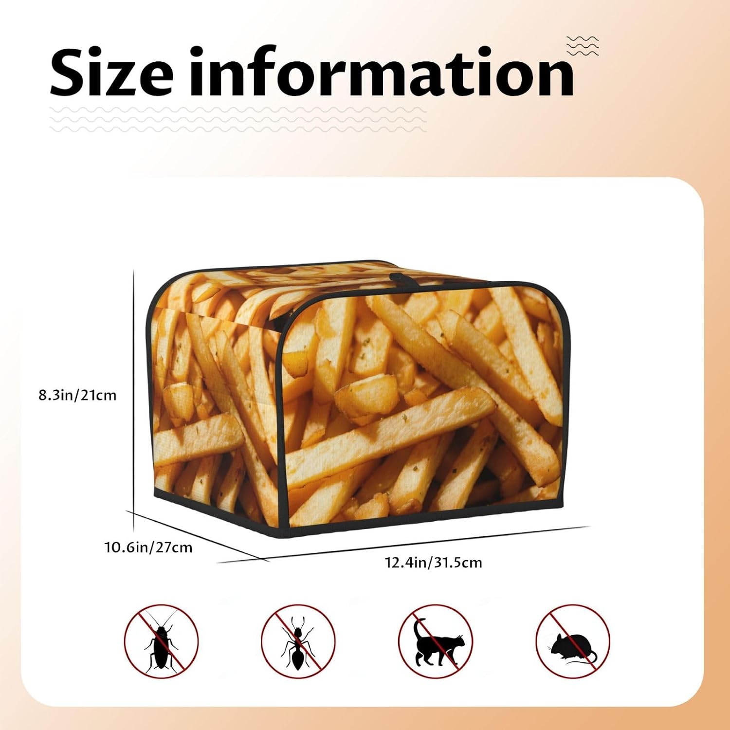Fast Food Print 4-Slice Toaster Cover Kitchen Appliance For Bread Home Protector Daily Usability image 5