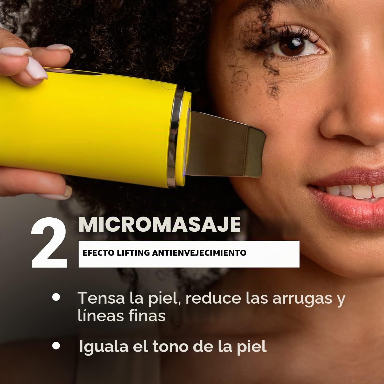 GESS Exotic Depurador Facial Ultrasonico, Limpiador de Piel, 7 Procedimientos, Fonóforos, Jonóforos, Cromoterapia, Estiramiento de Poros, Líneas Finas