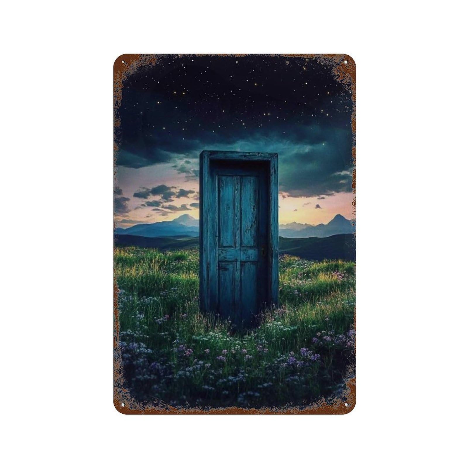 YHGERTKU Door to Dawn 03 Wall Art Retro Iron Vintage Metal Tin Sign Poster Modern Decor for Living Rooms Gift 30x20cm