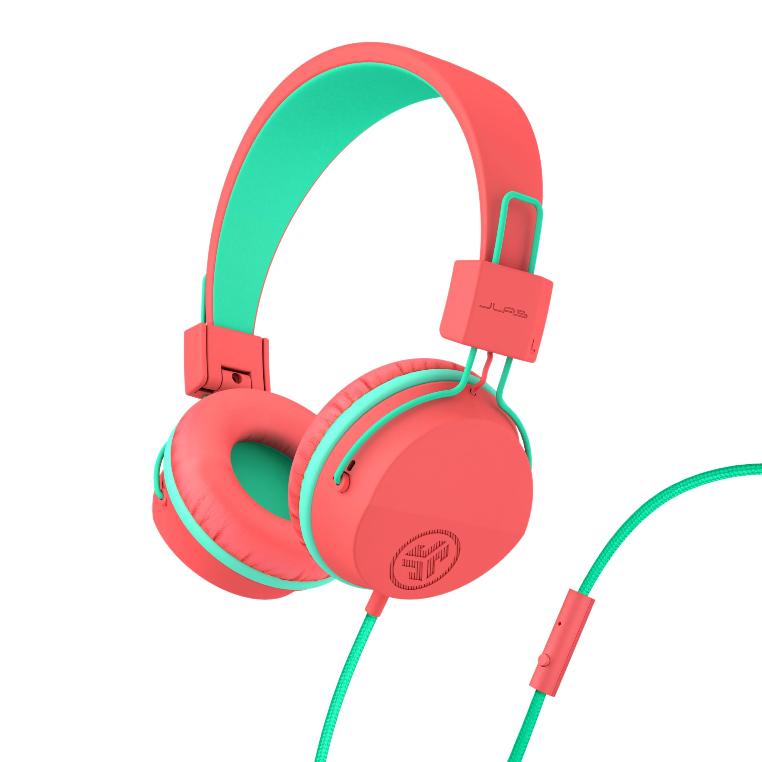 JLab JBuddies Studio On-Ear Kids Wired Headphones, Toddler Headphones, Kid Safe, Studio Volume Safe, Volume Limiter, Folding, Adjustable, Noise Isolation, with Mic (Peach)-image-27