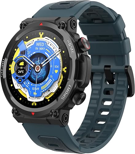 Relojes inteligentes militares para hombres, reloj inteligente táctico, hacerresponder llamadas, frecuencia cardíaca, oxígeno en sangre, monitor de
