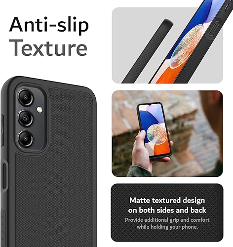 Vista 24 de TUDIA LINNGRIP - Funda protectora de TPU suave con agarre ultradelgado diseñada para Galaxy A14 5G (2023), a prueba de golpes, delgada y ligera