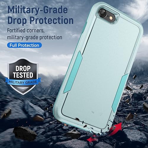 Miniatura 6 de Funda para iPhone SE 20222020SE3iPhone 78 con protector de pantalla, prueba de caídas de grado militar, resistente, resistente, a prueba de golpes,