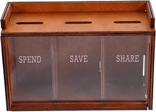 Reusable Coin Container Money Box Desktop Piggy Bank for Cash Saving and Financial Management Stable Material Coin Holder Jar for Home and Office Decoration Easy-Care Money Pot for