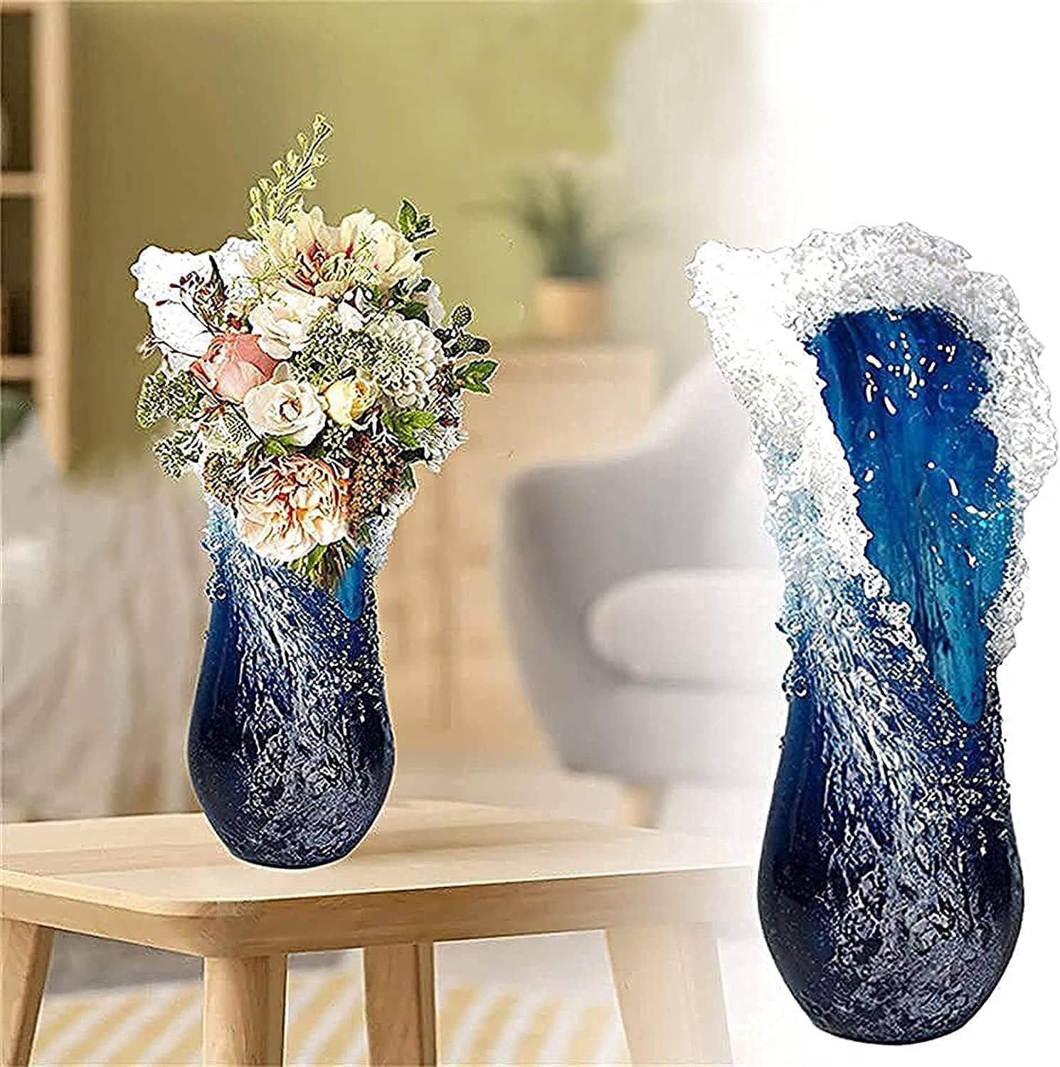 ☆b236、波の花器　個性的なデザインのフラワーベー ス ☆b236、波の花器 個性的なデザインのフラワーベー ス ☆b236