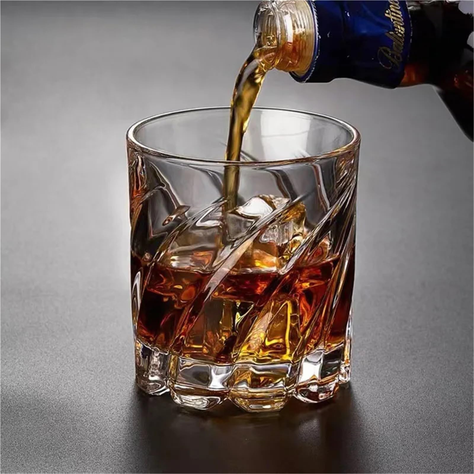 Kristallgläser Rundes Trinkgeschirr aus Glas, transparent, Gletscher-Cocktails, Trinkglas, Becher, Trinkbecher, Saft, Milch, Cocktail-Trinkgläser