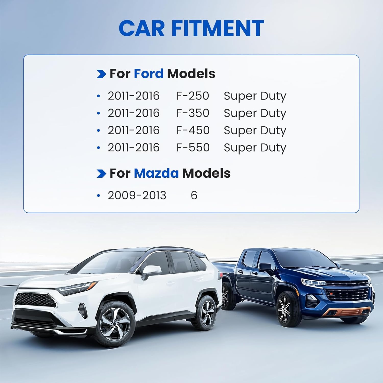 HVAC Blower Motor 700251 Compatible with Ford F-250/F-350/F-450/F-550 Super Duty 2011-2016, PM4033 76948 BM4033C GS3L61B10 FO3126138 A/C Blower Motor Assembly Compatible with Mazda 6 2009-2013