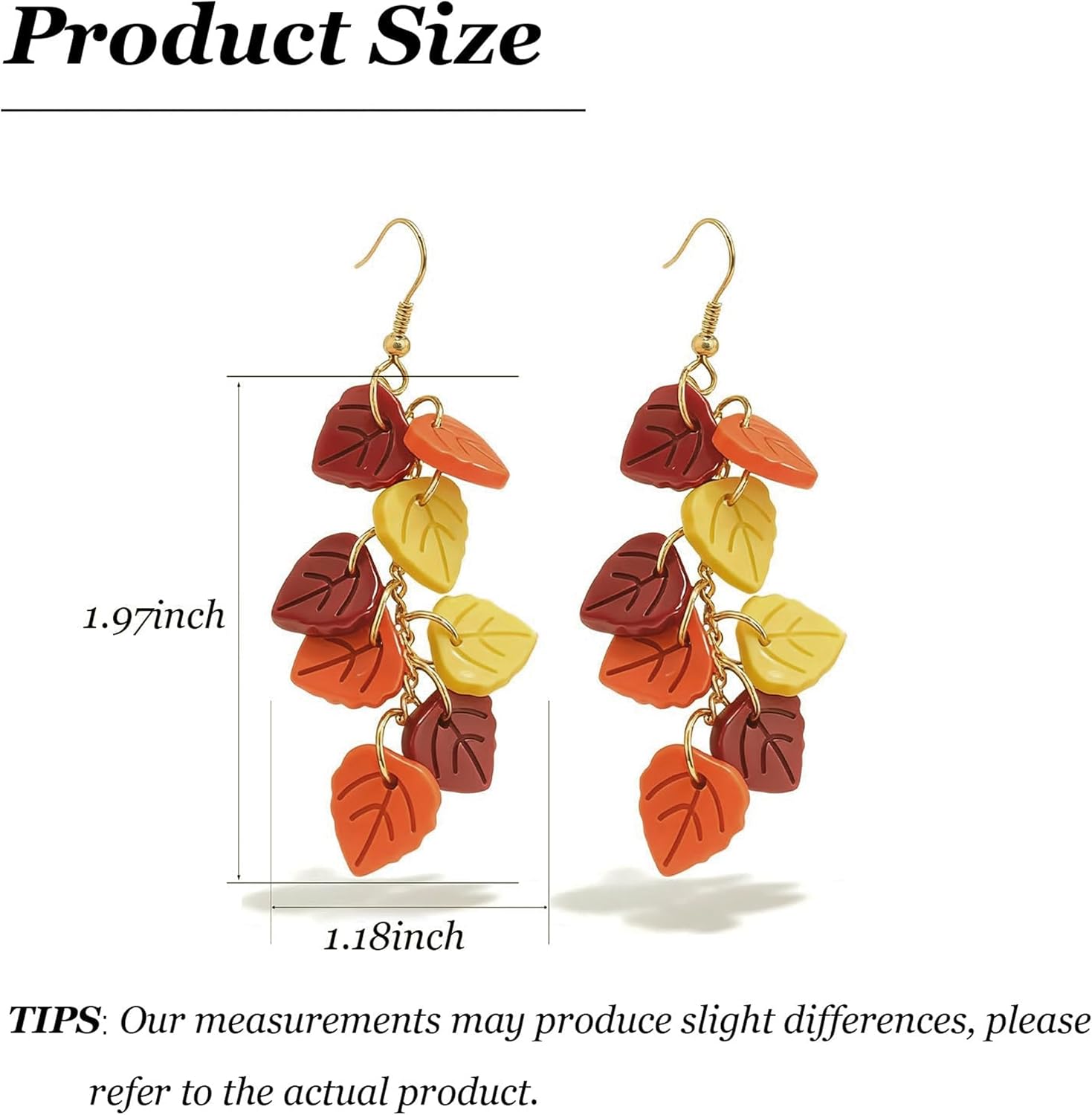 Pumpkin Earrings for Women Fall Leaf Dangle Drop Acrylic Bow Earring Dainty Statement Earrings Thanksgiving Jewelry Gifts Fall Autumn Dresses Accessories - Image 6