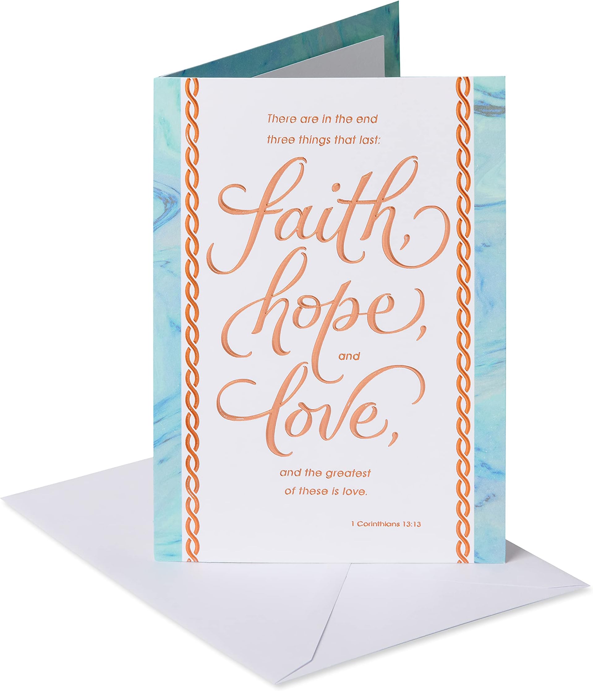 American Greetings Religious Sympathy Card (Faith, Hope, and Love)