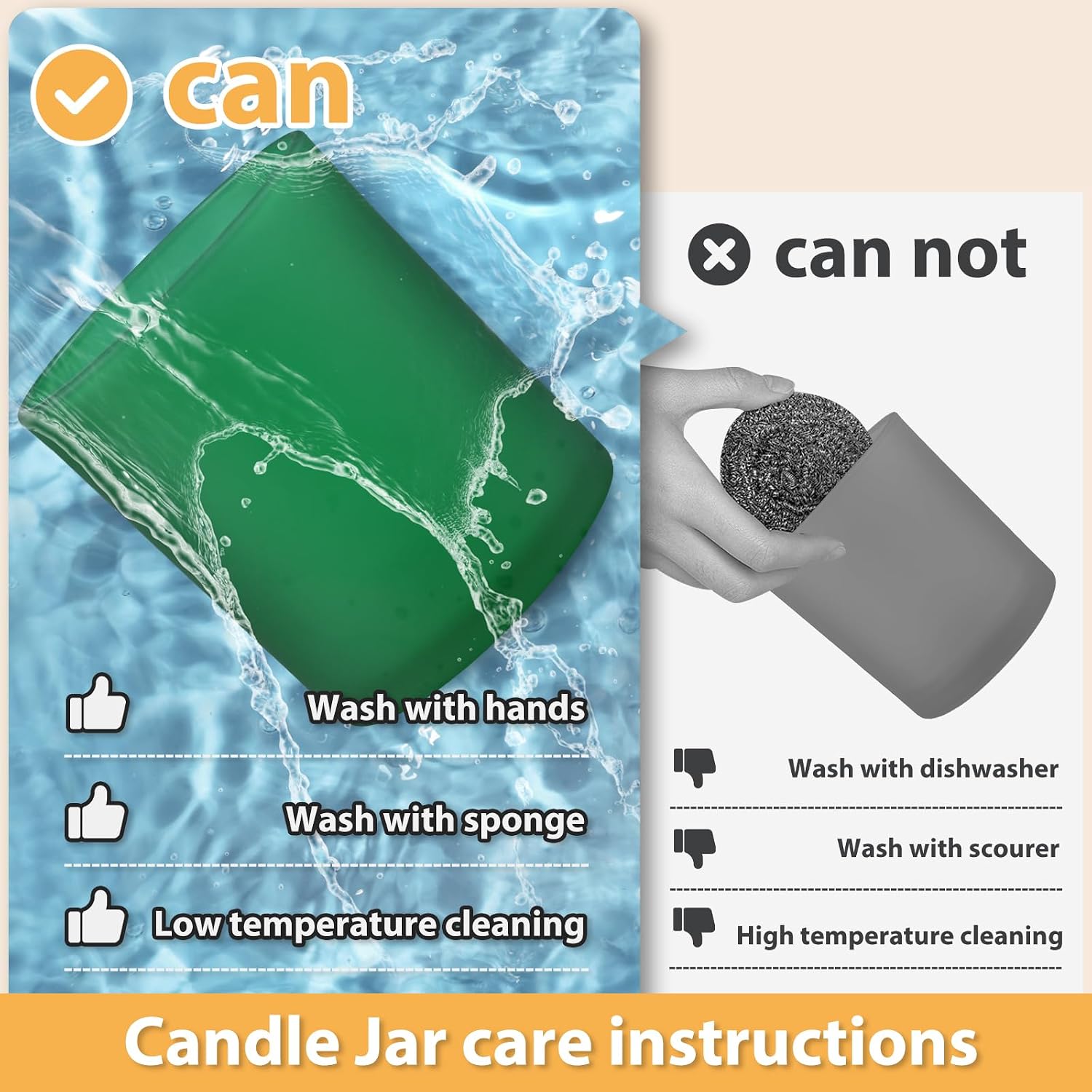 SHOWIN 14 OZ Thick Candle Jars for Making Candles 12 Pcs, 3 Wick Empty Jars with Wood Lids for Candle Making, Sample Container, Frosted Green image 3