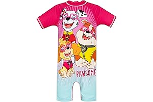 Girls Paw Patrol Bathing Suit One Piece Rash Guard Swimsuit
