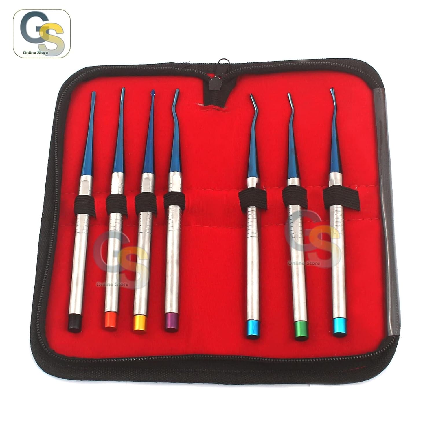 German Grade 7 PC Dental EXTRACTING LUXATING PROXIMATORS APICAL Root TIP Elevator (Set of 7 Each) G.S Online Store